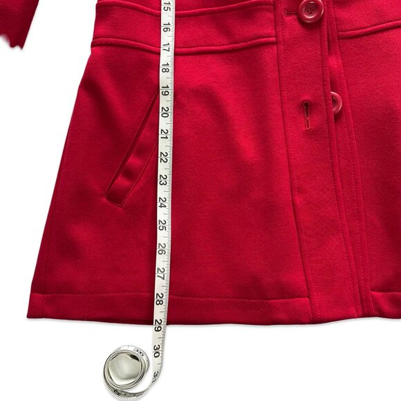 Red Stylish INC Coat with gold details Size Large. - Picture 10 of 15